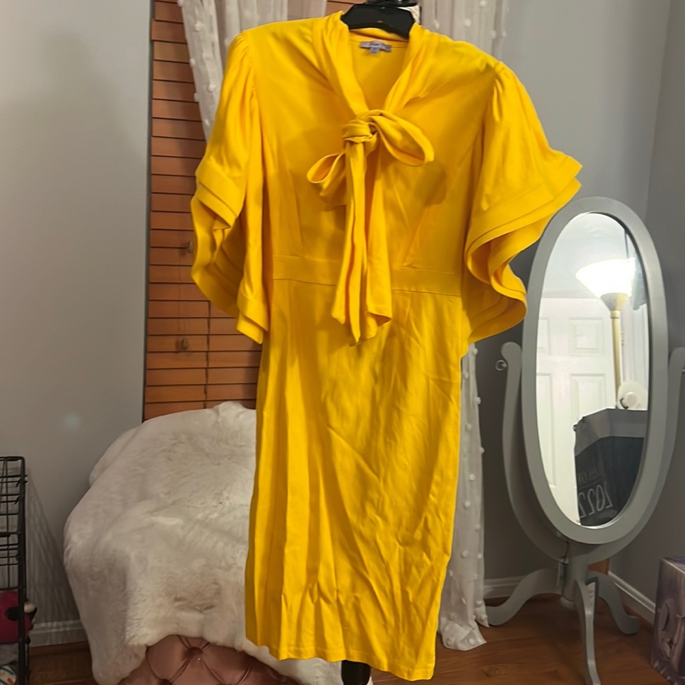 Flutter sleeved dress